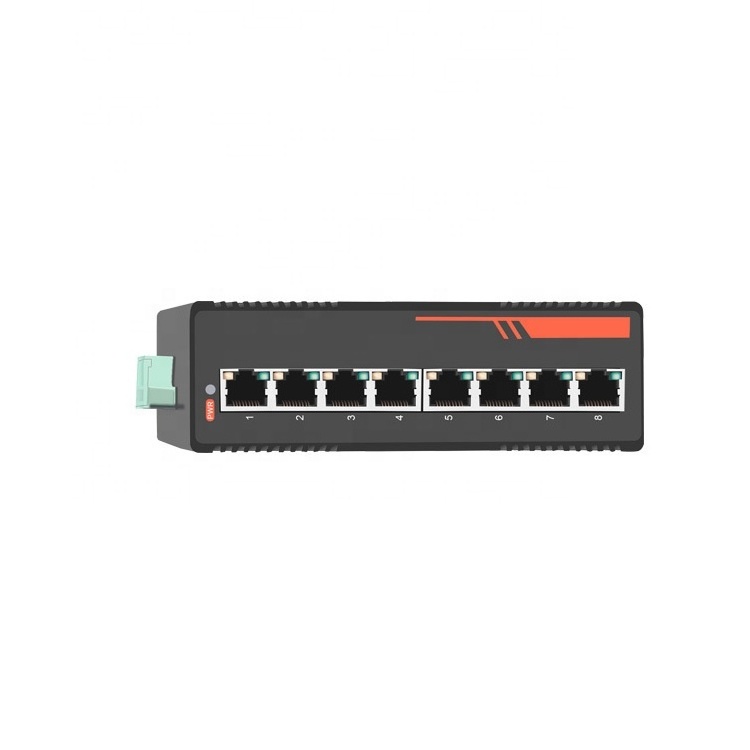 8 RJ45 Ports Full Gigabit 1000Mbps Industrial Ethernet POE Network Switch Switcher