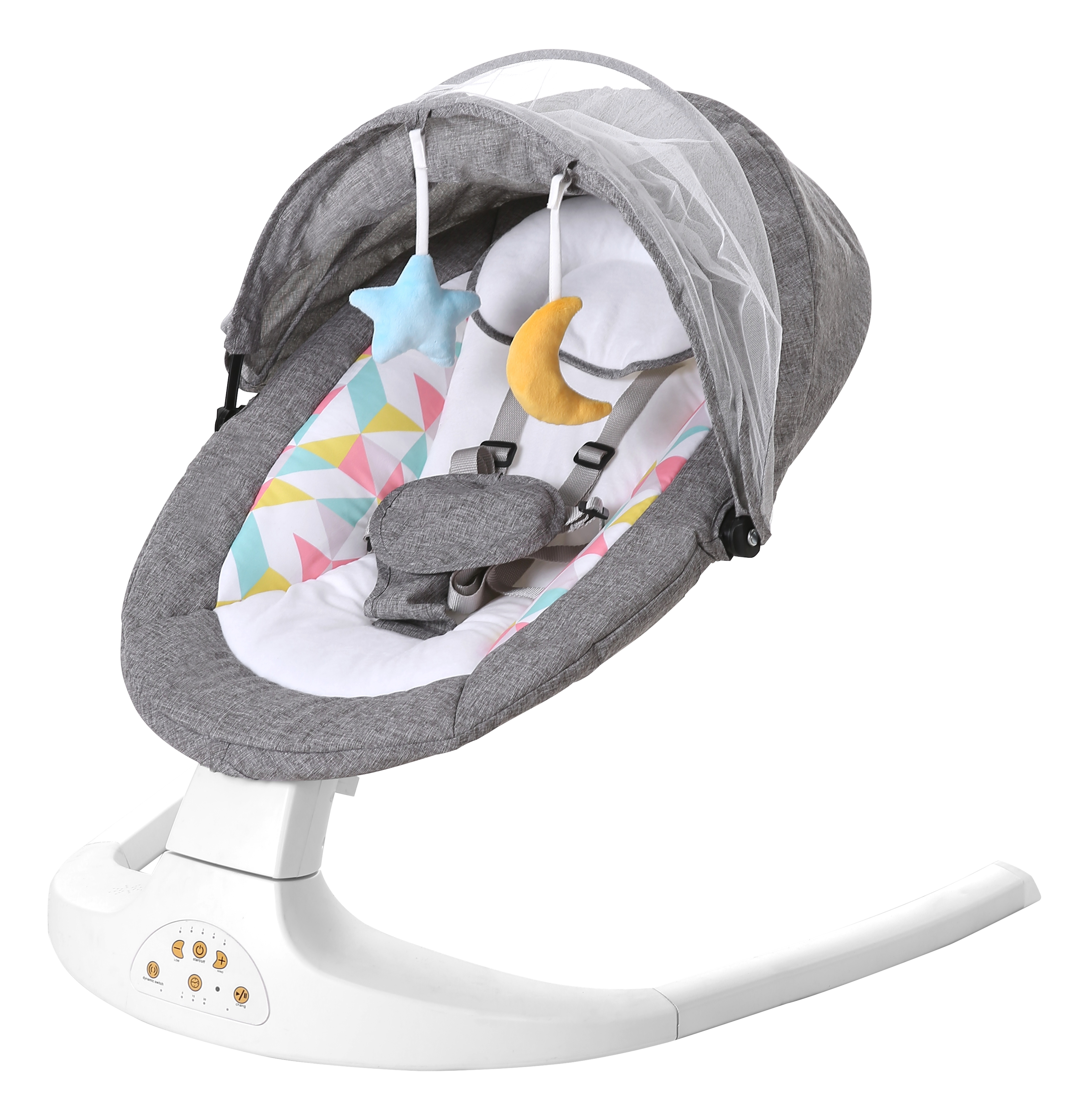 The new standard baby swing high chair is timed with music  and 2 gear backrest baby swing electric baby rocker