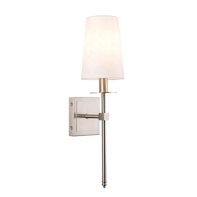 Shade Decorate Lamps Hotel Wall Light Lamp Bedroom Bedside Aisle Corridor Brass with Fabric Glass White Bathroom 60 90 Modern