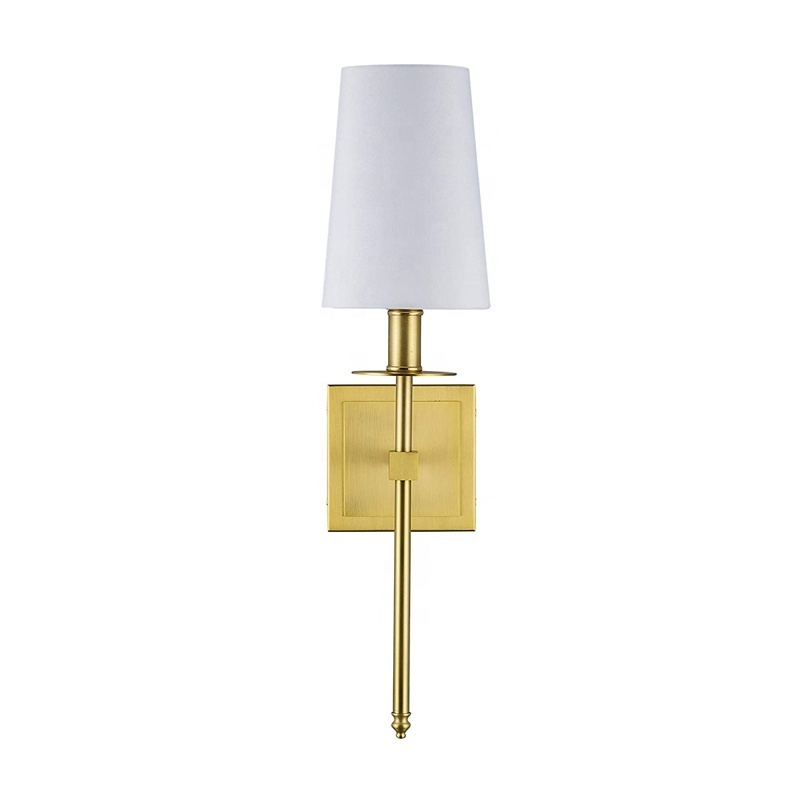 Shade Decorate Lamps Hotel Wall Light Lamp Bedroom Bedside Aisle Corridor Brass with Fabric Glass White Bathroom 60 90 Modern