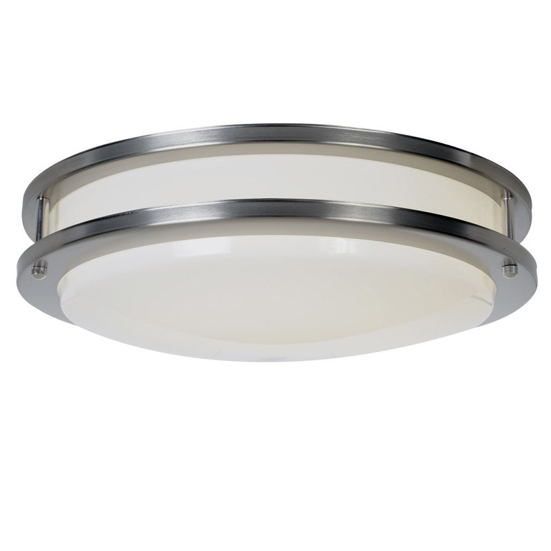 Brushed Nickel 10 12 14 16 18 24 Inch Led Ceiling Round Light Flush Mount