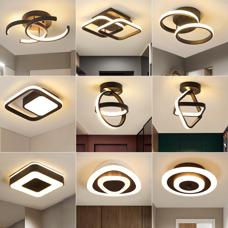 Modern Square Ceiling Led Light Iron Acrylic 60 Hotel IP65 Incandescent Bulbs New Product Hallway Porch Corridor Nordic Creative