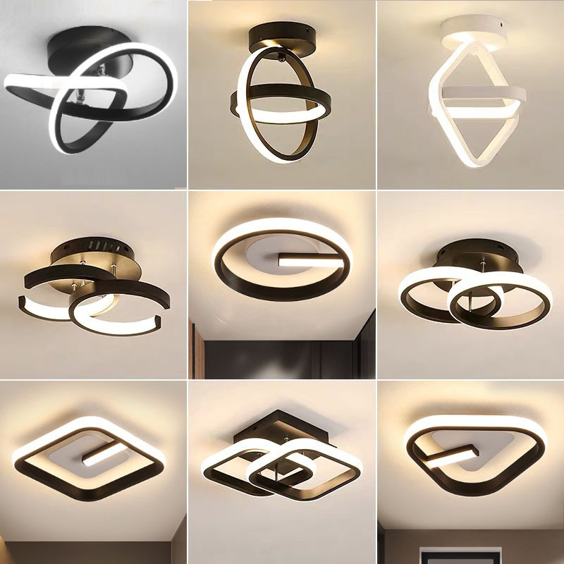 Modern Square Ceiling Led Light Iron Acrylic 60 Hotel IP65 Incandescent Bulbs New Product Hallway Porch Corridor Nordic Creative