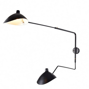 Decoration Bedroom Bedside Light Luxury Swing Arm Wall Lamp Flexible Long Iron Contemporary Indoor Black White 60 90 Modern 500