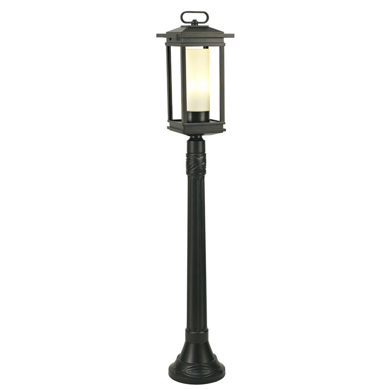 Exterior Waterproof Lantern Modern Outdoor Wall Light Fixtures With Cylinder opal white Glass