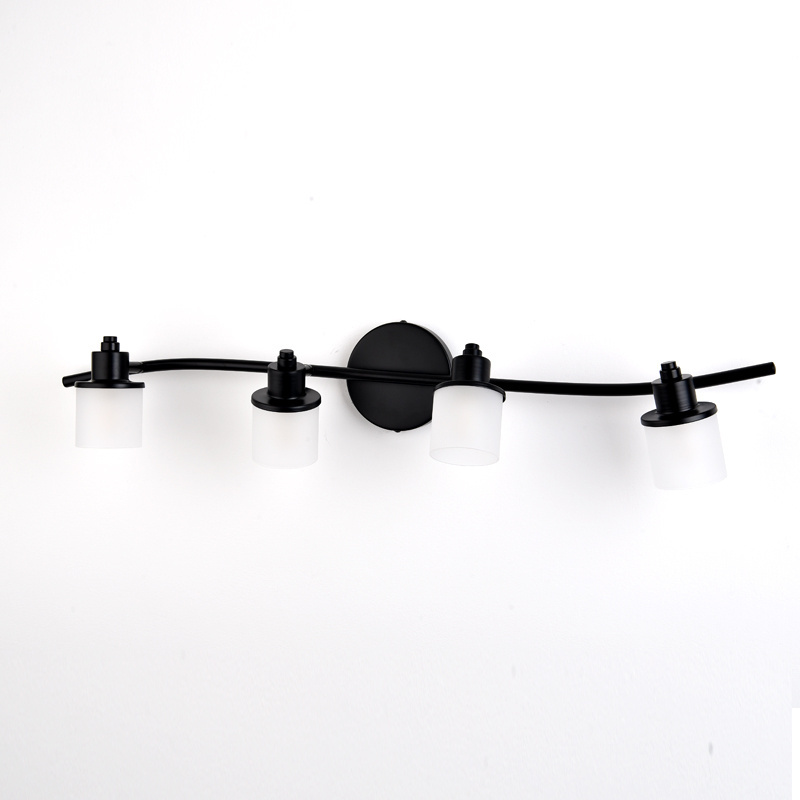 Modern Flexible 4 lights Ceiling Light Adjustable Linear Matte Black Lighting Track