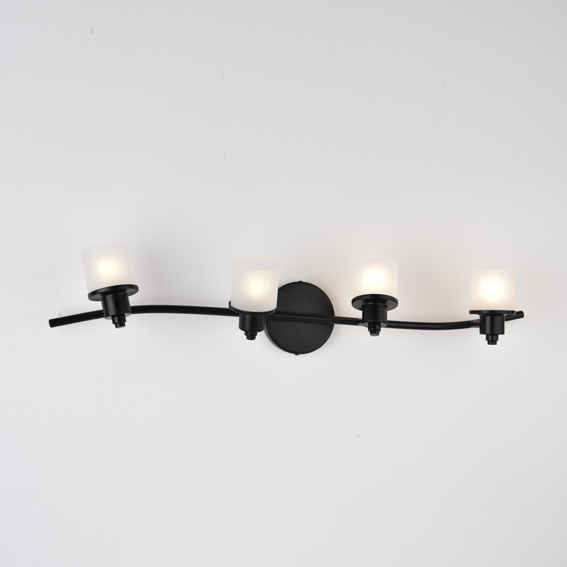 Modern Flexible 4 lights Ceiling Light Adjustable Linear Matte Black Lighting Track