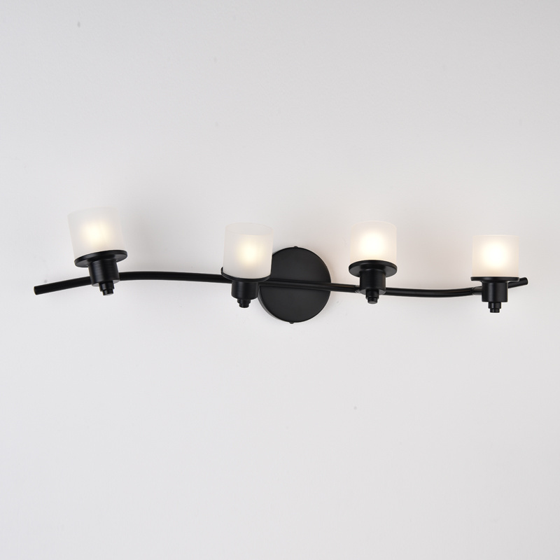 Modern Flexible 4 lights Ceiling Light Adjustable Linear Matte Black Lighting Track