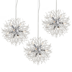 Modern Palace lantern Dandelion Light Fixture Led Sputnik Crystal Firework Chandelier