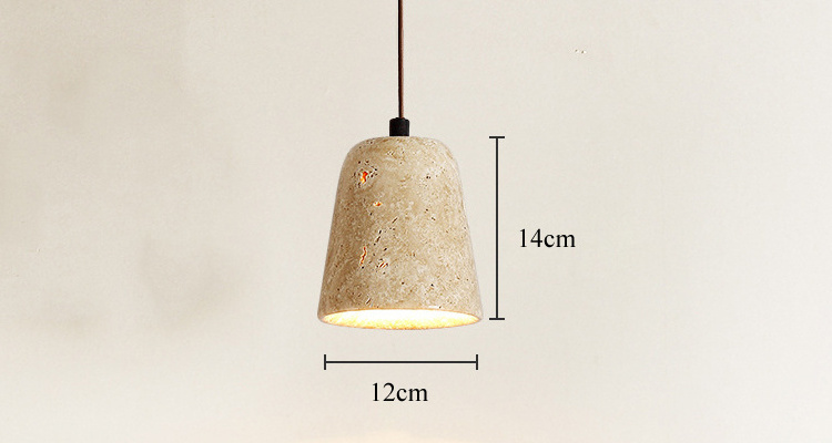 Creative Single-Headed Minimalist Yellow Cave Stone designer Wabi-Sabi pendant lights interior lamps