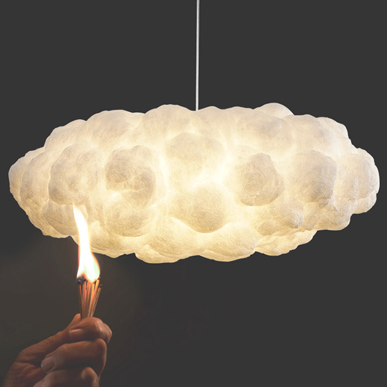 Creative Decorative White Floating Clouds LED lights Imitation Silk Cotton Cloud Light