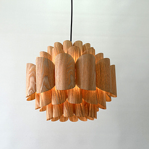 Art Creative Wooden Veneer Lighting Wooden Lamp Wood Pendant Light for restaurant