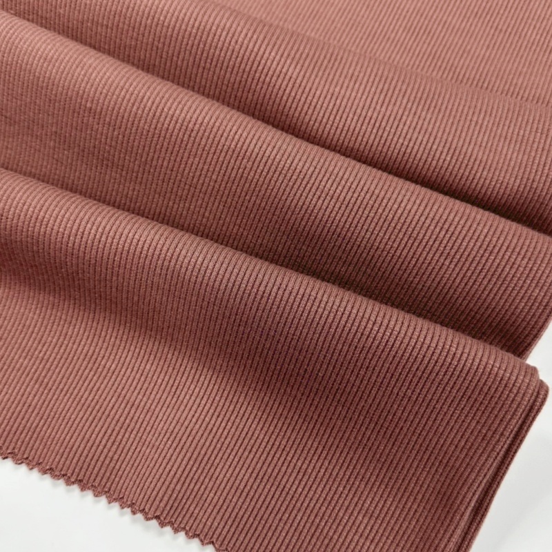 2*2 rib spandex fabric coat collar and cuff rib accessories knitted nylon fabric heavyweight custom color for tops clothes