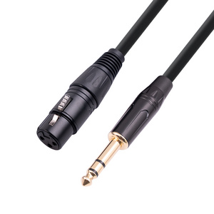 Customization 6.35MM To XLR Female Balanced Stereo Speaker Guitar Converter Adapter Xlr Cable