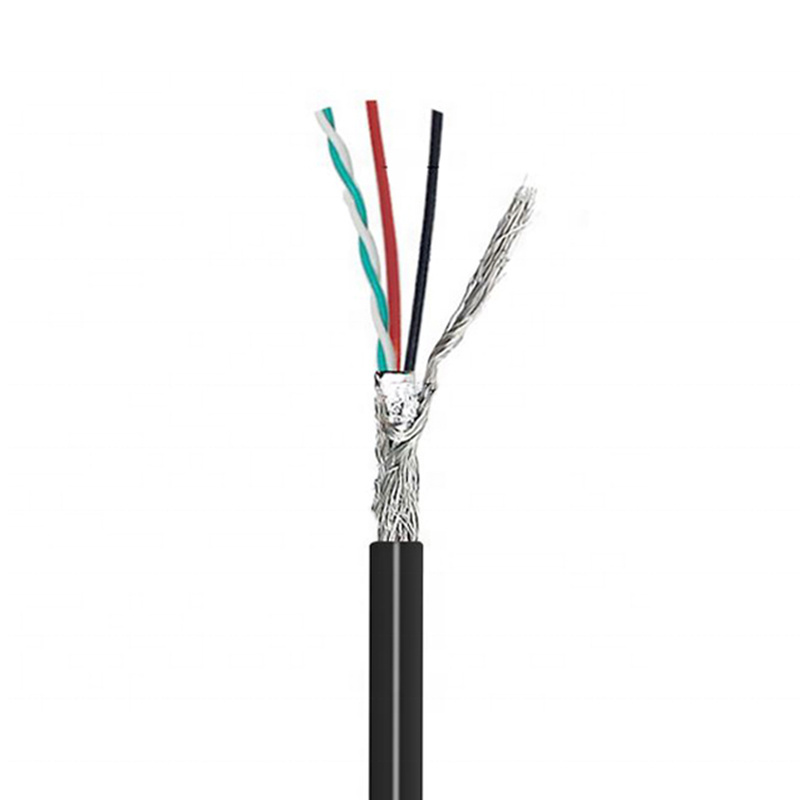 High speed VW-1 UL2725 USB 2.0 rated shielded 1 pair twisted 28AWG+24AWG 28awg+28awg drain wire data charge cable wire roll