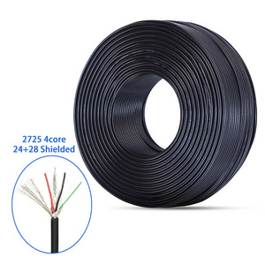 AWM UL Style 2725 vw1 24awg + 28awg TPE 4 core shielding usb data wire Aluminum Foil Twisted Pair usb Double Shielded Cables