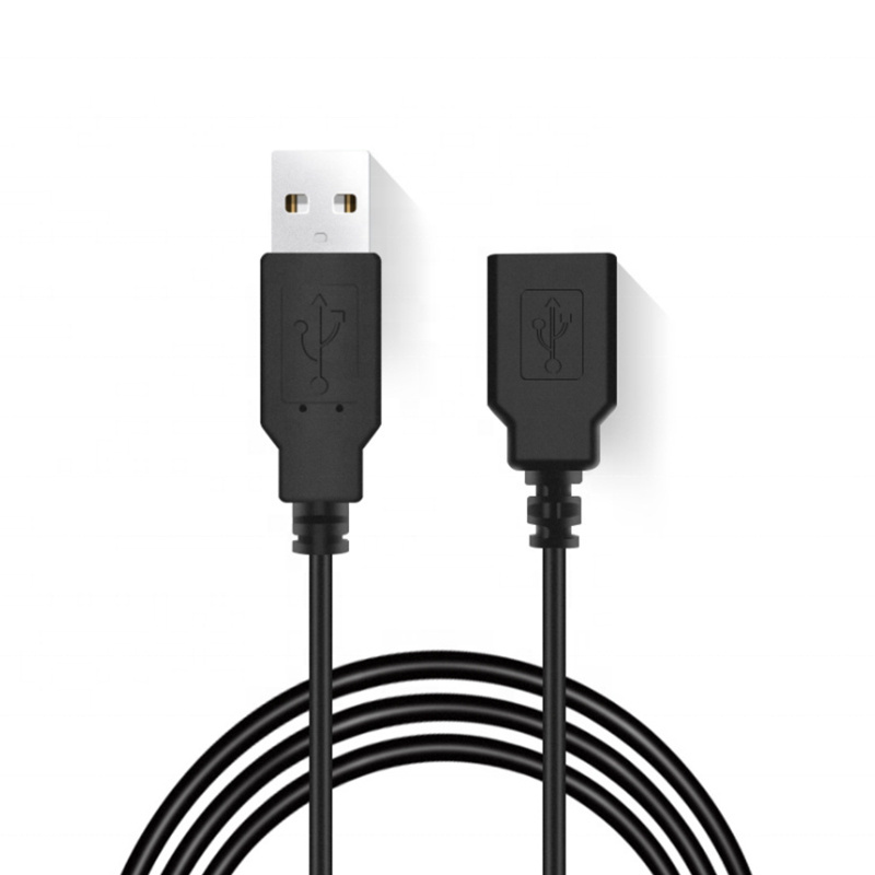 Factory in stock USB 2.0 Male to Female Plug OD 4.0mm Cable High-Speed USB 2.0 A to A Extension Data Cable