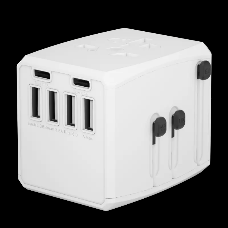 kebaolong Travel Adapter All in One Universal Travel Adaptor Wall AC Power Plug Adapter Wall Charger with 4 USB Charging Ports