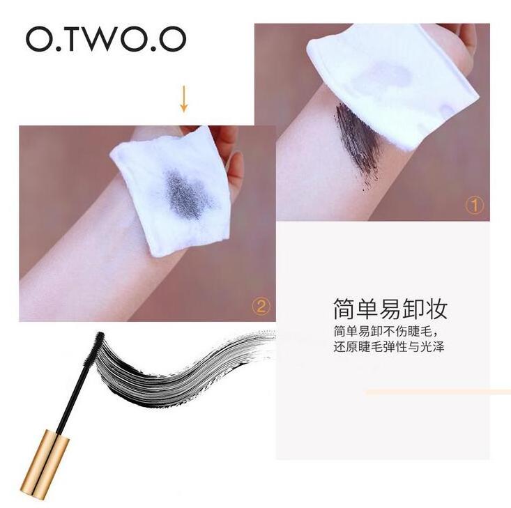 O.TWO.O Mascara Waterproof 4D Silk Fiber Curling Volume Lashes Thick ELengthening Nourish Sticking Eyelash Extension Makeup