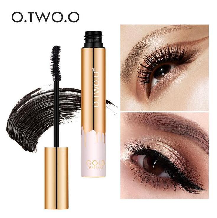 O.TWO.O Mascara Waterproof 4D Silk Fiber Curling Volume Lashes Thick ELengthening Nourish Sticking Eyelash Extension Makeup