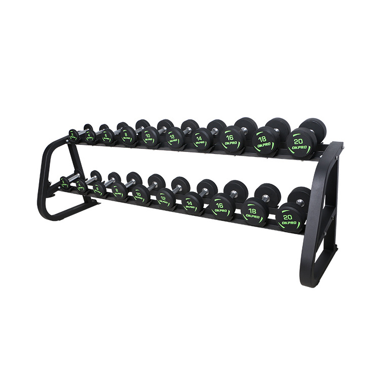 commercial fitness equipment home gym equipment two layers dumbbell rack