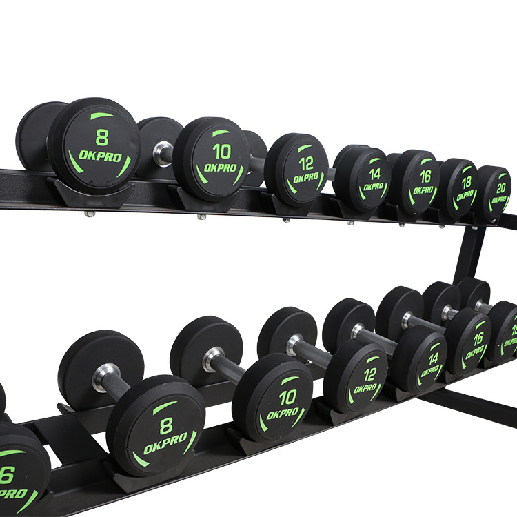 commercial fitness equipment home gym equipment two layers dumbbell rack