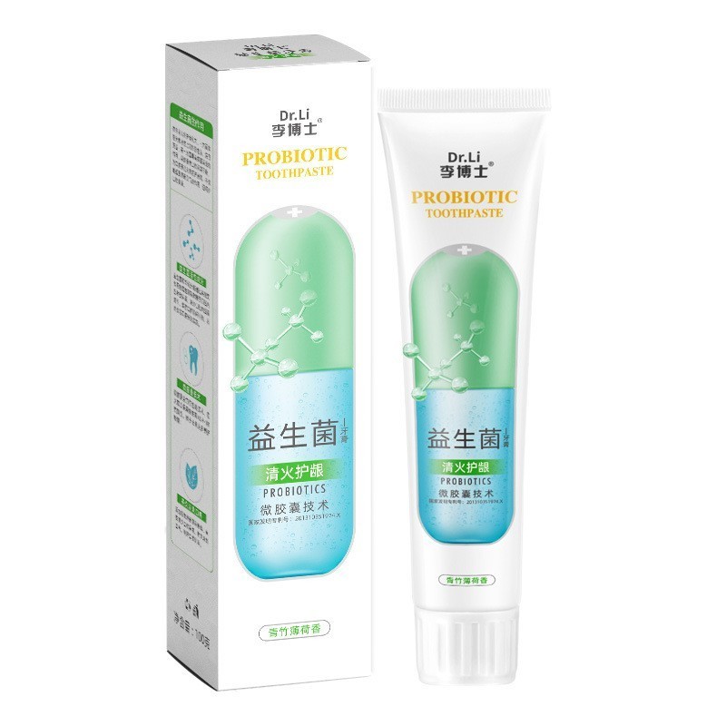 100g Chinese herbal probiotic capsule toothpaste can be customized processing toothpaste