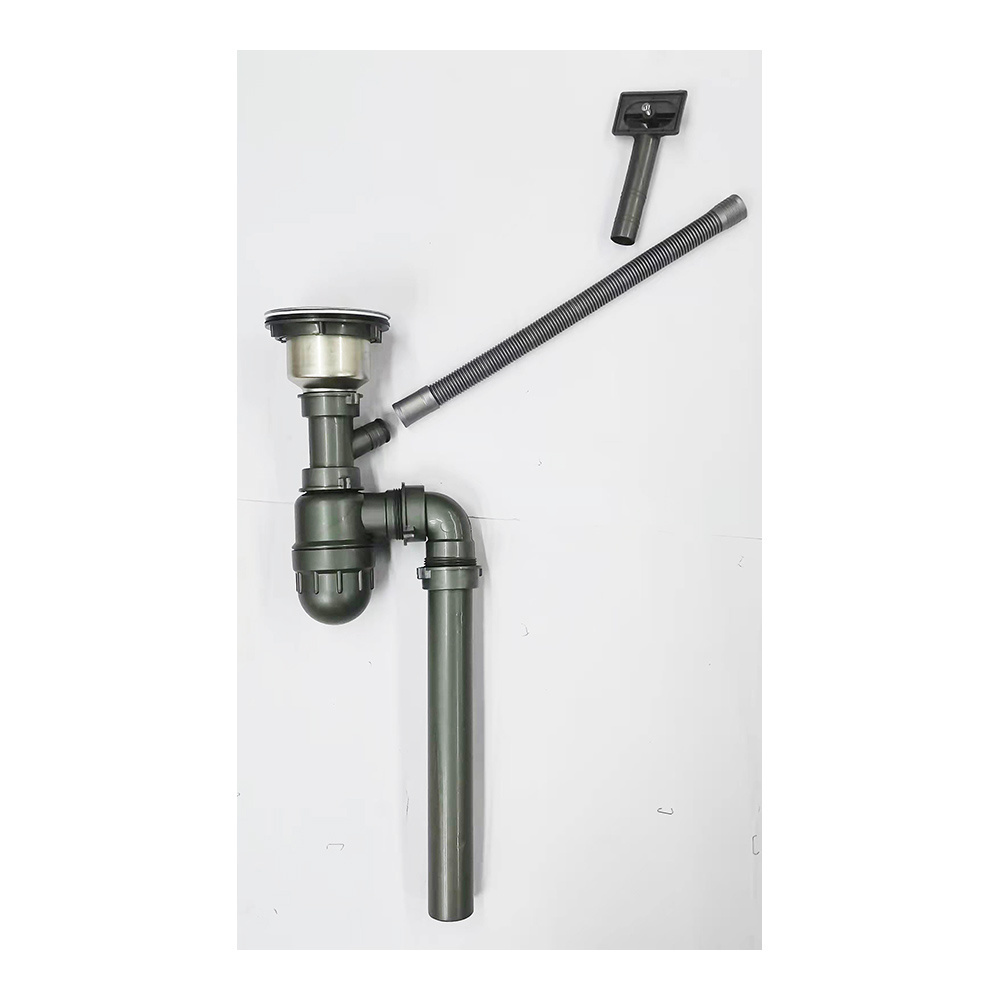 1.5 inch exhaust pipe Kitchen sink pipe for single bowl sink siphon plastic bottle trap Anti- odour sink siphon