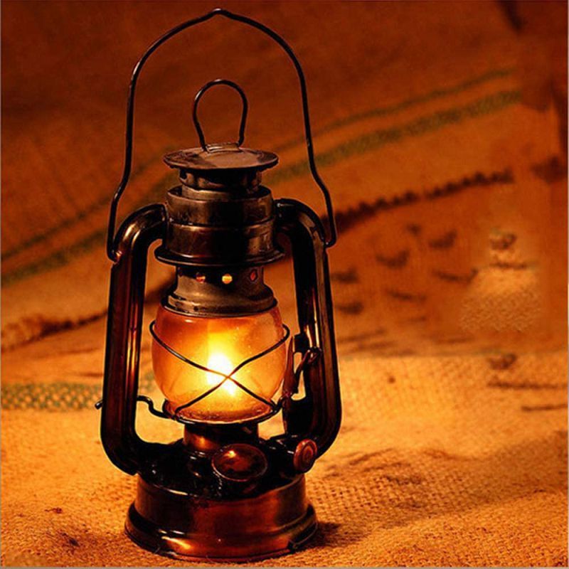 Generic Camping Lantern Vintage Kerosene Lamp Outdoor Camping Burning Lamp Masthead Light Oil Lamp