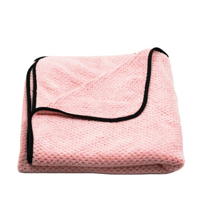 Microfiber warp-knitted jacquard knitting coral velvet fabric can be made of bath towel and face towel