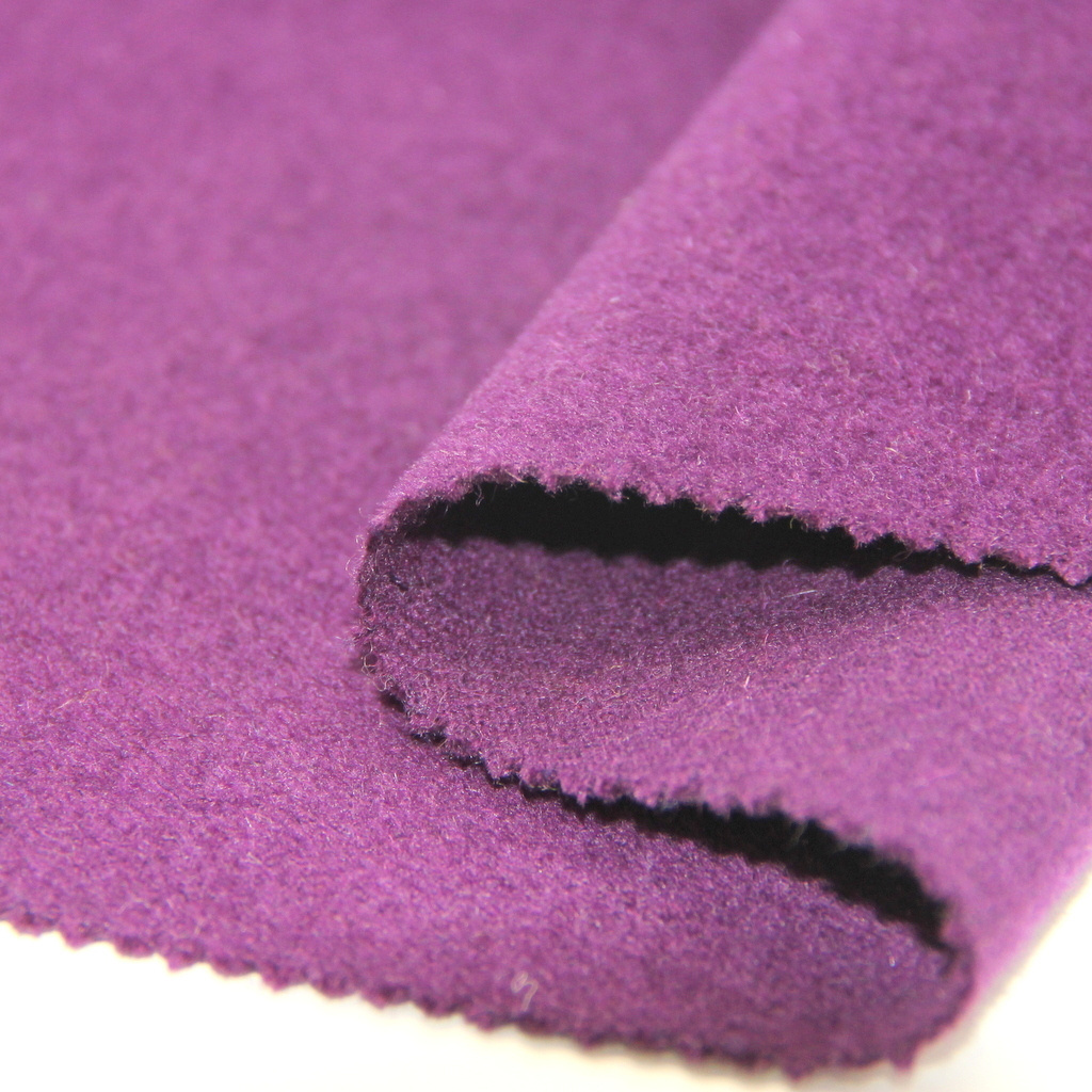 Hot sell suiting fabric purple premium angora twill wool blend fabric for coat