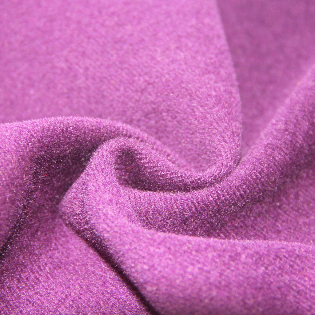 Hot sell suiting fabric purple premium angora twill wool blend fabric for coat