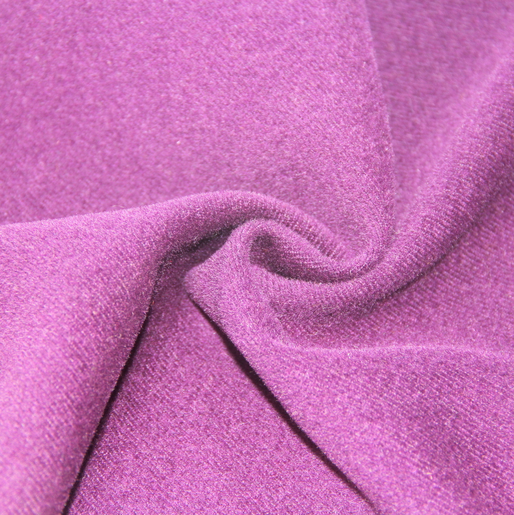 Hot sell suiting fabric purple premium angora twill wool blend fabric for coat