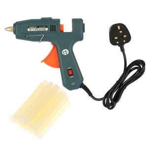 New EU/UK Plug Hot Glue Gun Switch 60/100W Electric Hot Melt Glue Gun with 20pcs Glue Sticks Heating Craft Repair Tool