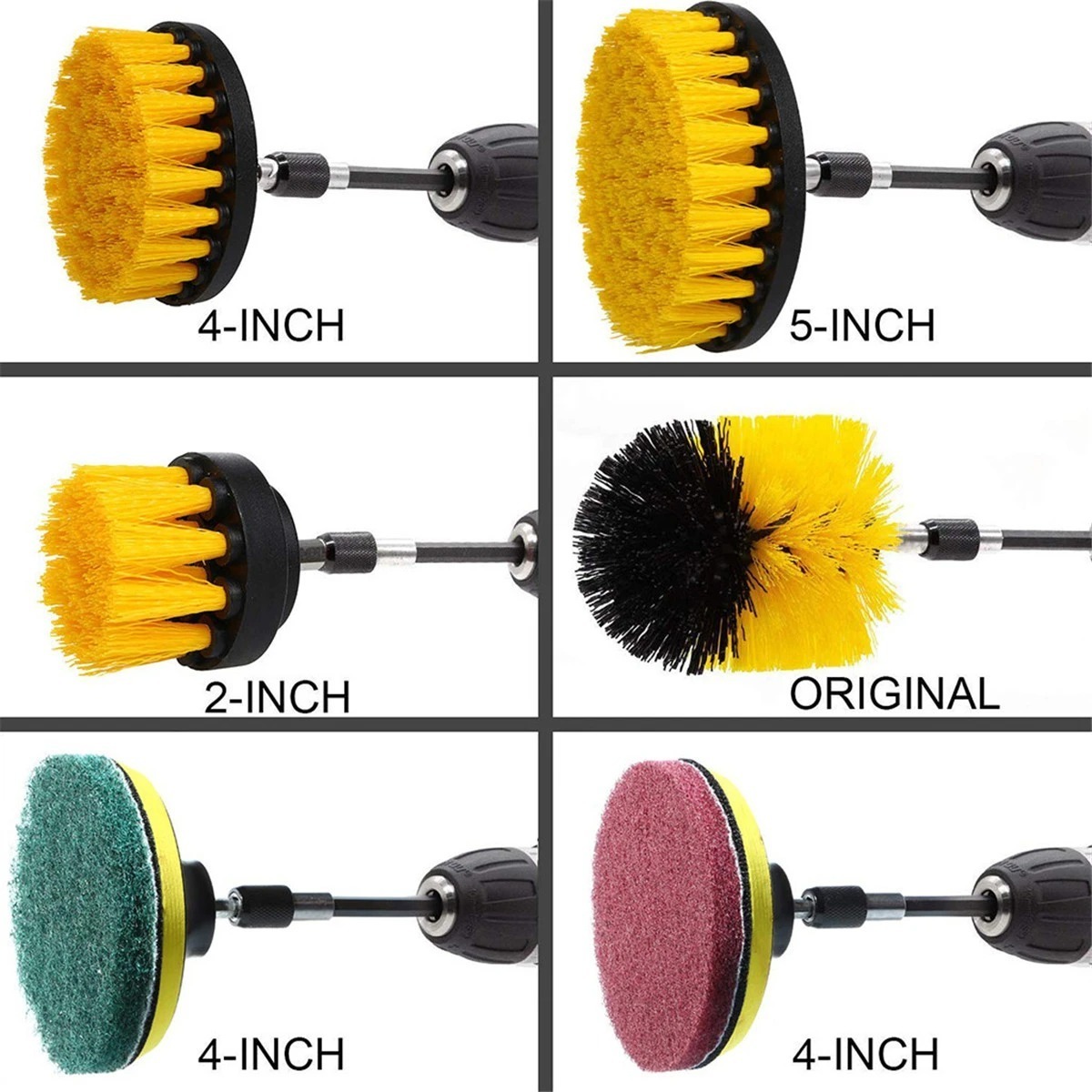 12Pcs Brush Set Tub Cleaner Grout Power Scrubber Cleaning Attachments Kit  5 Reviews