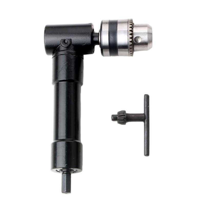 90 Degree Electric Drill Right Angle Bender Extension Fitting Conversion Angle Drill Three Jaw Chuck Conversion Head