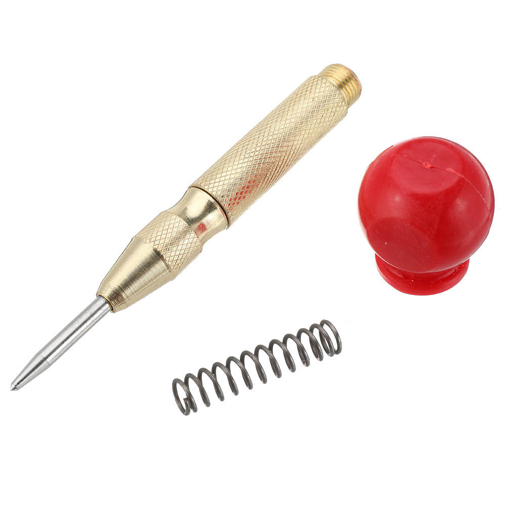 6mm Automatic Center Pin Punch Woodworking Tools Spring Loaded Marking Metal Drill Bit Wood Press Dent Marker Tool