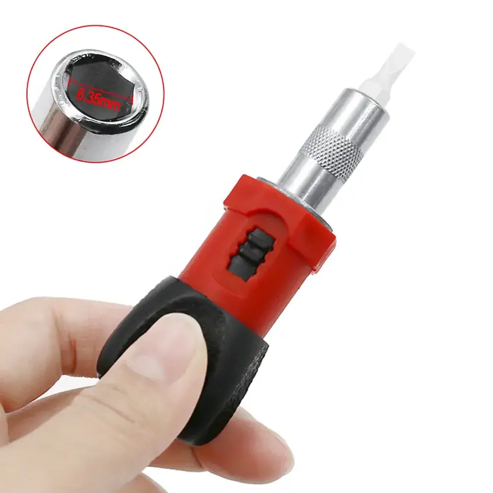 Mini Hex Ratchet Screwdriver Multifunctional Reversible 6.35mm hex socket Maintenance Screwdriver Handle tools