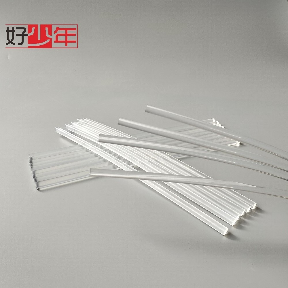 Crystal clear Transparent 11mmX300mm eva hot melt glue stick 100% super transparent white hot melt glue stick