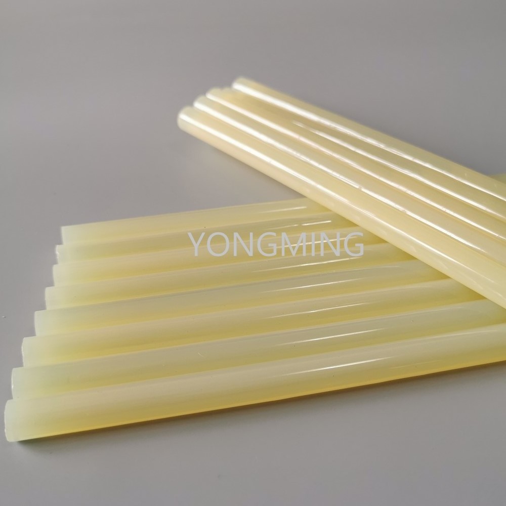 Yellow transparent hot melt glue stick  colorful Hot melt glue stick with 11mm 7 mm for Hot melt glue gun use