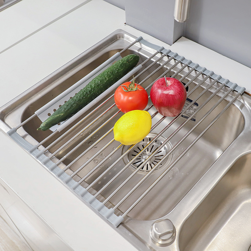 Roll-up dish drying kitchen rack kitchen sink plate storage organizer rack sink dish dish storage rack for kitchen