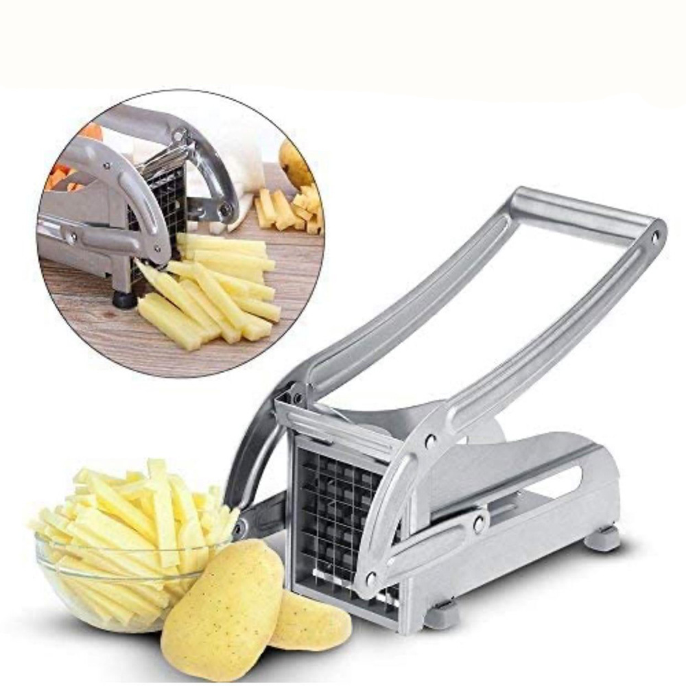 Multifunctional Potato Chip Chopper French Fry Cutter Veg Slicer Stainless Steel Manual Potato Cutter Slicer