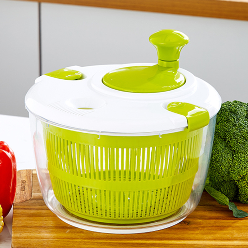 Kitchen Manual Large Salad Spinner Colander Kitchen Fruits Vegetable Dryer Chopper Pull Vegetable Salad Spinner