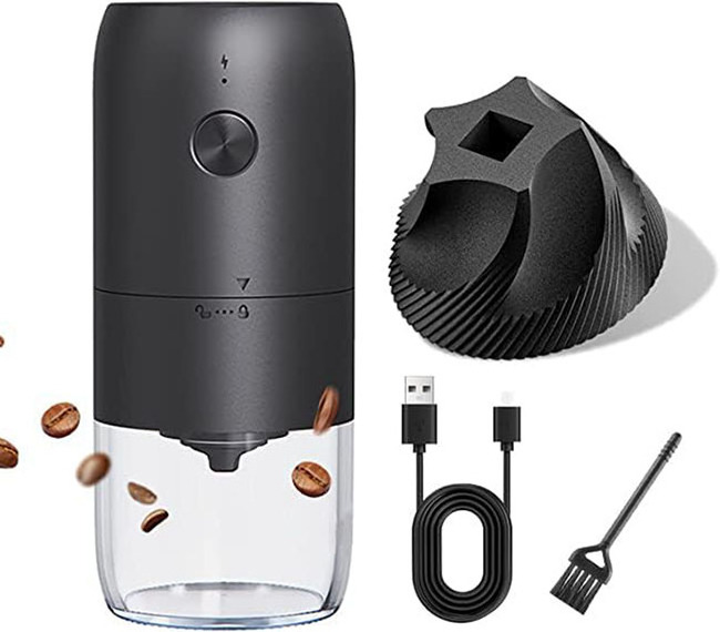 Small Cordless USB Charging Rechargeable Portable Electric Burr Mini Coffee Grinder For Coffee Bean