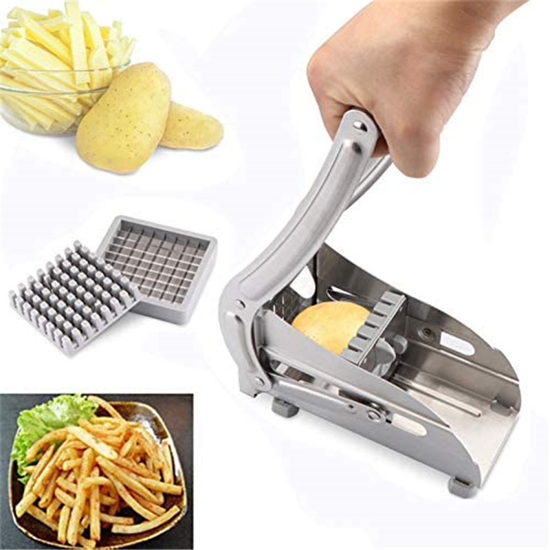 Home Kitchen Tool Multifunctional Stainless Steel Meat Chips Slicer Potato Cutter Manual French Fries Cutter