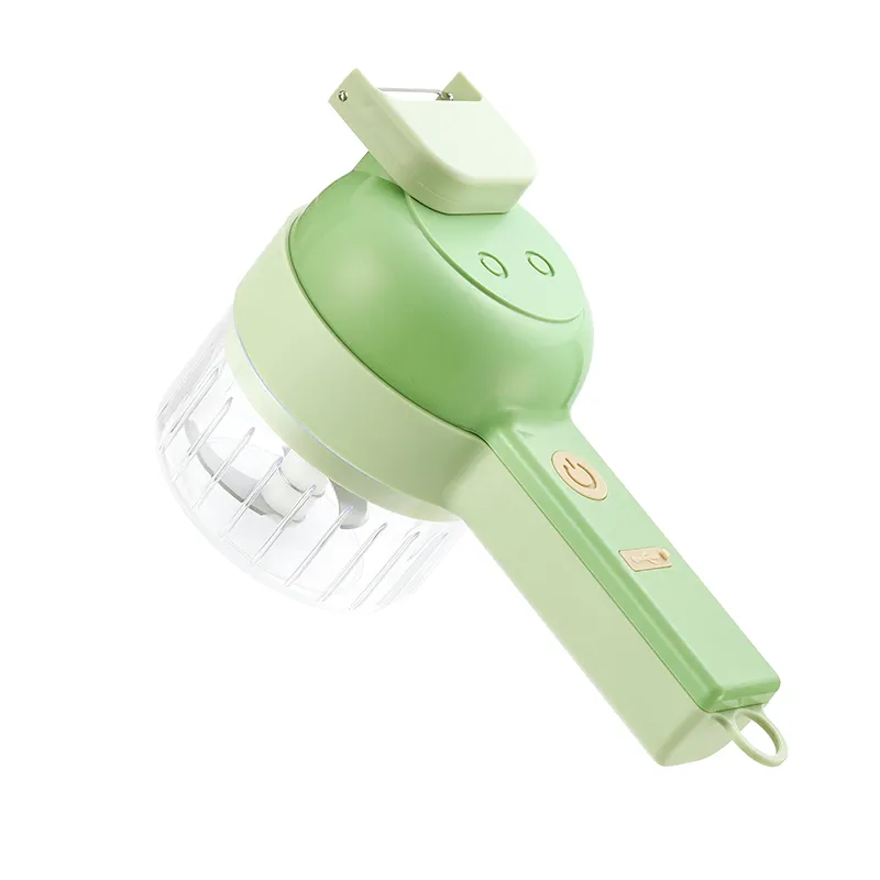 4 in 1 Plastic Portable Rotating Multi Wireless Handheld Food Chopper Electric Vegetable Slicer Cutter