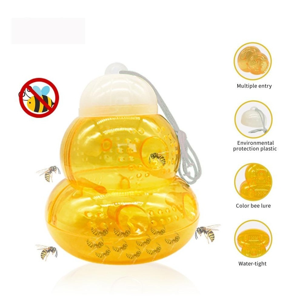 Garden Farm Portable Wild Bee Beekeeper Tool Outdoor Hanging Insect Catcher Gourd Wasp Bee Fly Trap Catcher