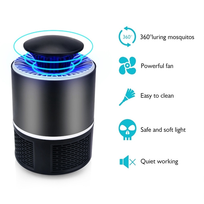 Home Indoor 360 Degree Attracted Electronic Pest Control Insect Attraction Killer Electric Mosquito Killer Lamp