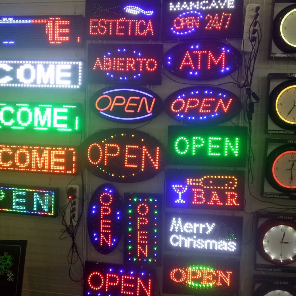 acrylic open neon signs LED ATM inside sign board for bank