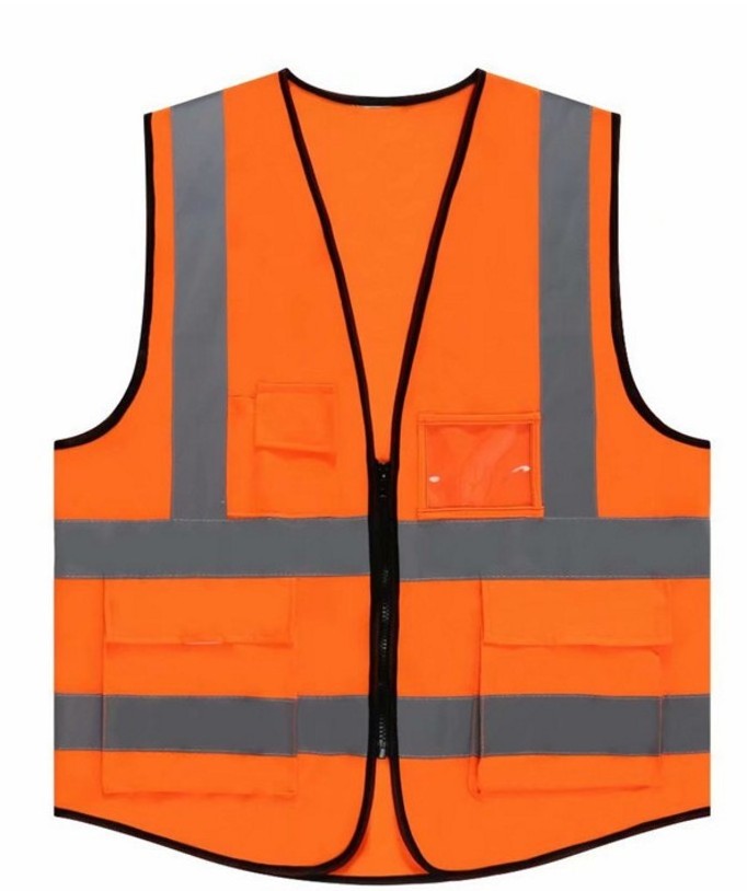 SIZE L POCKETS Fluorescent yellow reflective vest safety vest